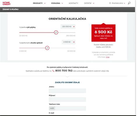 home credit přihlášení.
